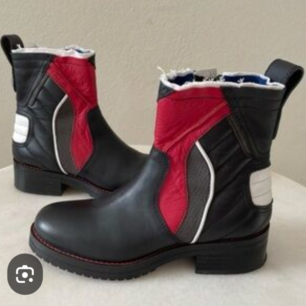 Zadig & Voltaire Black And Red Leather Boots
